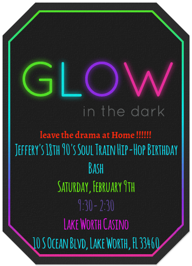 Jeffery's 18th Glow "N" Dark Soul Train Birthday