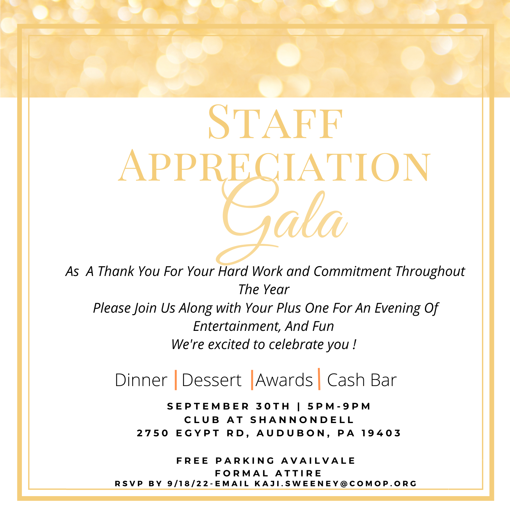 Staff Appreciation gala 2022
